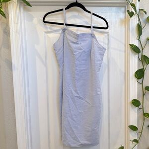 Ann Taylor Blue and White Striped Dress